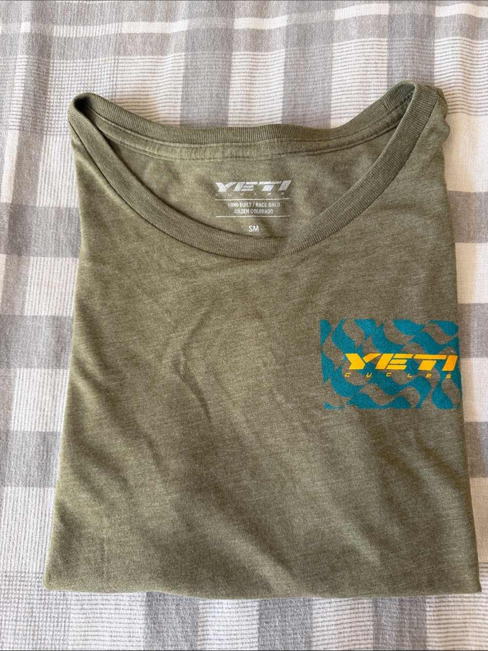 Yeti Cycles Olive Green Short-Sleeve Logo Tee (Brand New)